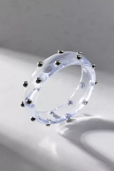 Studded Acrylic Bangle Bracelet