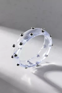 Studded Acrylic Bangle Bracelet