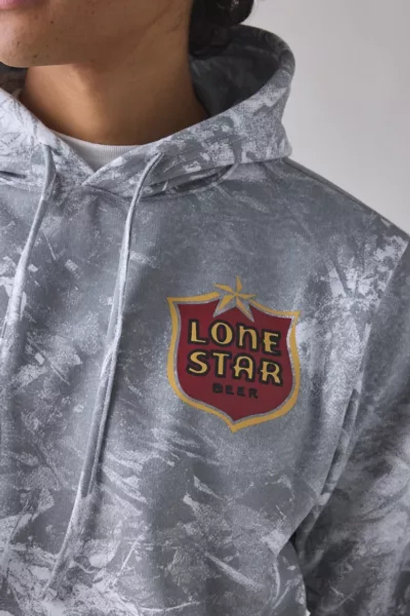 Lone Star Beer Graphic Camo Hoodie Sweatshirt