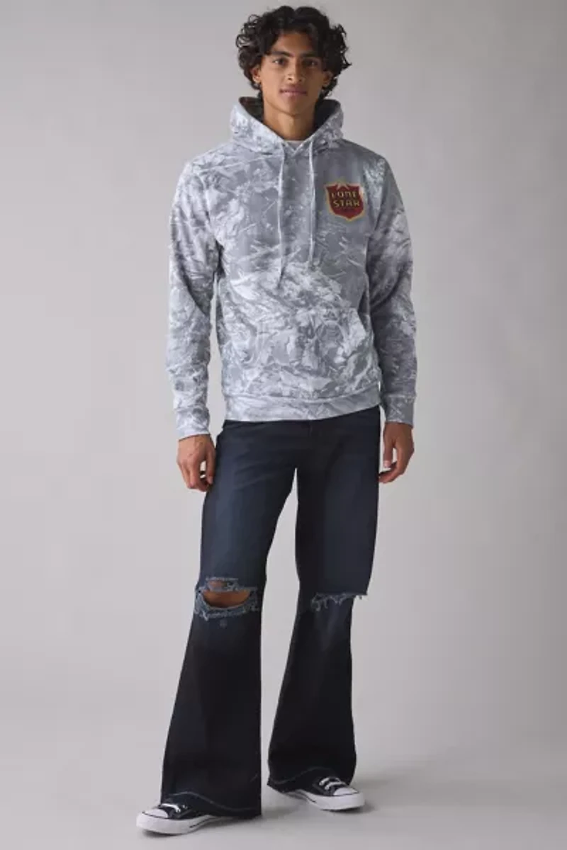 Lone Star Beer Graphic Camo Hoodie Sweatshirt