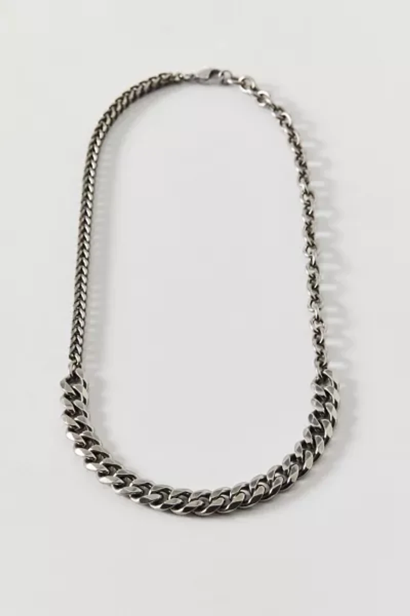 Stainless Steel Mixed Chain Necklace