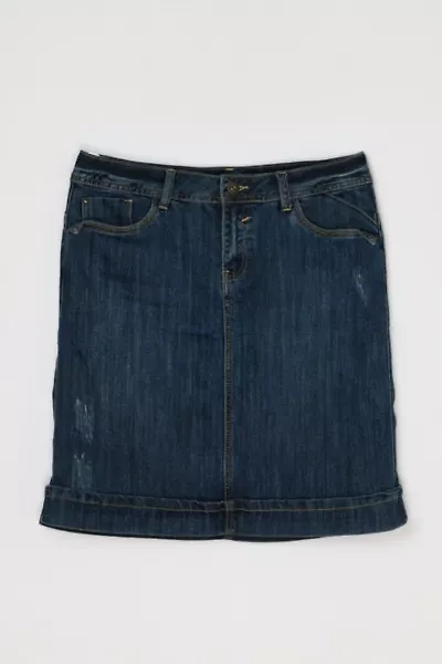 Vintage Y2k Studded Dark Wash Denim Mini Skirt