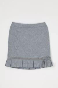 Vintage Y2k Pleated Mini Skirt with Velvet Bow