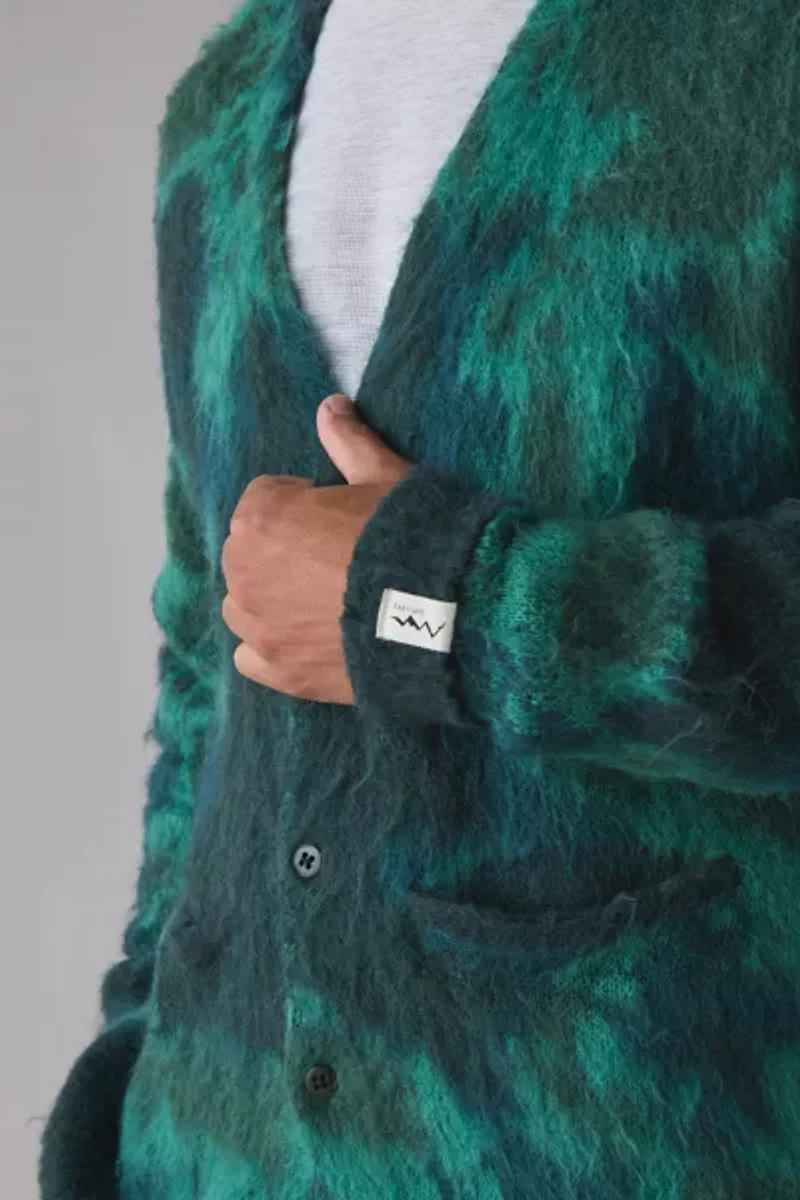 Manastash Blurry Jacquard Fuzzy Cardigan