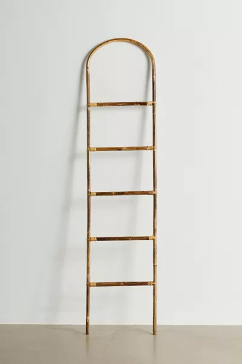 Sonny Arched Bamboo Blanket Ladder