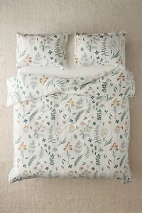 Botanica Patterned Brushed Cotton Duvet Cover Set