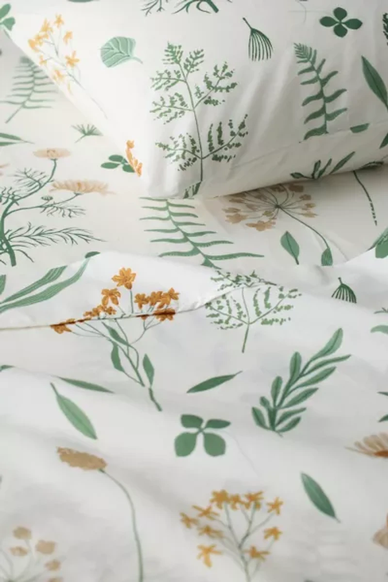 Botanica Patterned Brushed Cotton Sheet Set