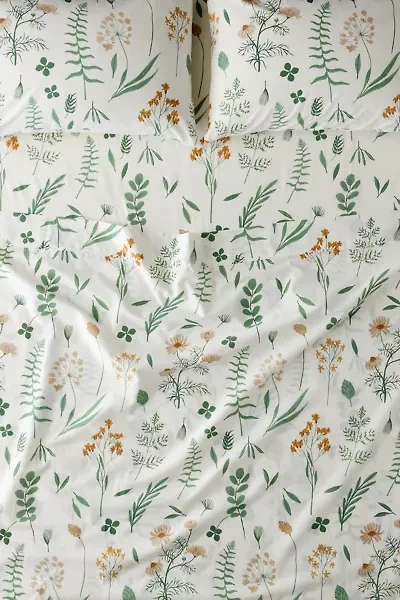 Botanica Patterned Brushed Cotton Sheet Set