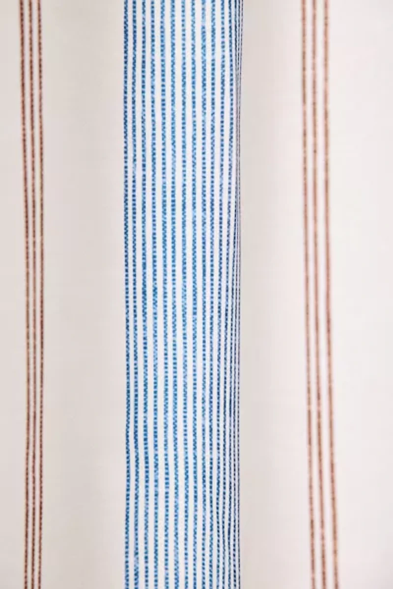 Ivy Striped Patterned Shower Curtain