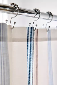 Ivy Striped Patterned Shower Curtain