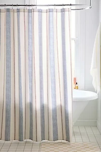 Ivy Striped Patterned Shower Curtain