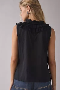 Kimchi Blue Clara Cascading Ruffle Tie-Front Tank Top