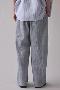 ReMADE By UO Remnants Crinkle Cotton Poplin Beach Pant