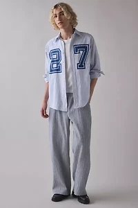 ReMADE By UO Remnants Crinkle Cotton Poplin Beach Pant