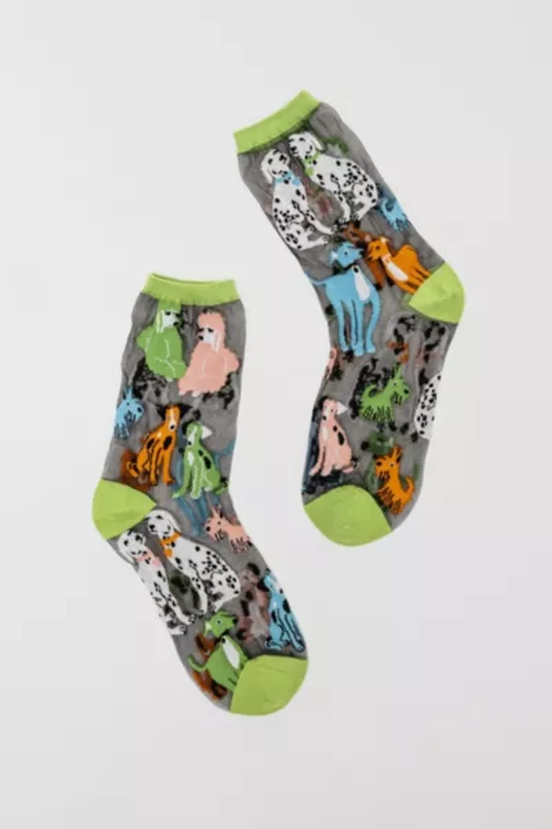 Sock Candy Dopamine Dogs Black Sheer Sock