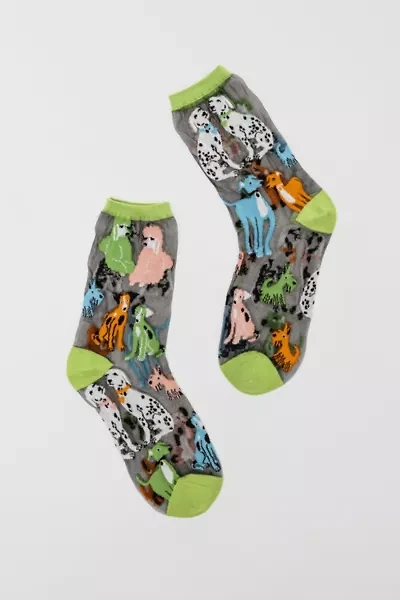 Sock Candy Dopamine Dogs Black Sheer Sock