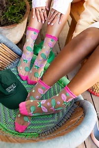 Sock Candy Tenniscore Ruffle Sheer Sock