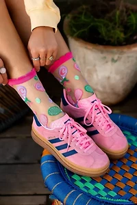 Sock Candy Tenniscore Ruffle Sheer Sock