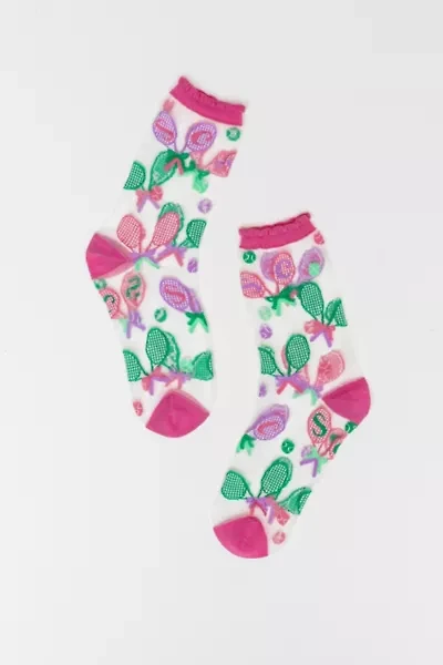 Sock Candy Tenniscore Ruffle Sheer Sock