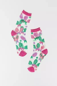 Sock Candy Tenniscore Ruffle Sheer Sock