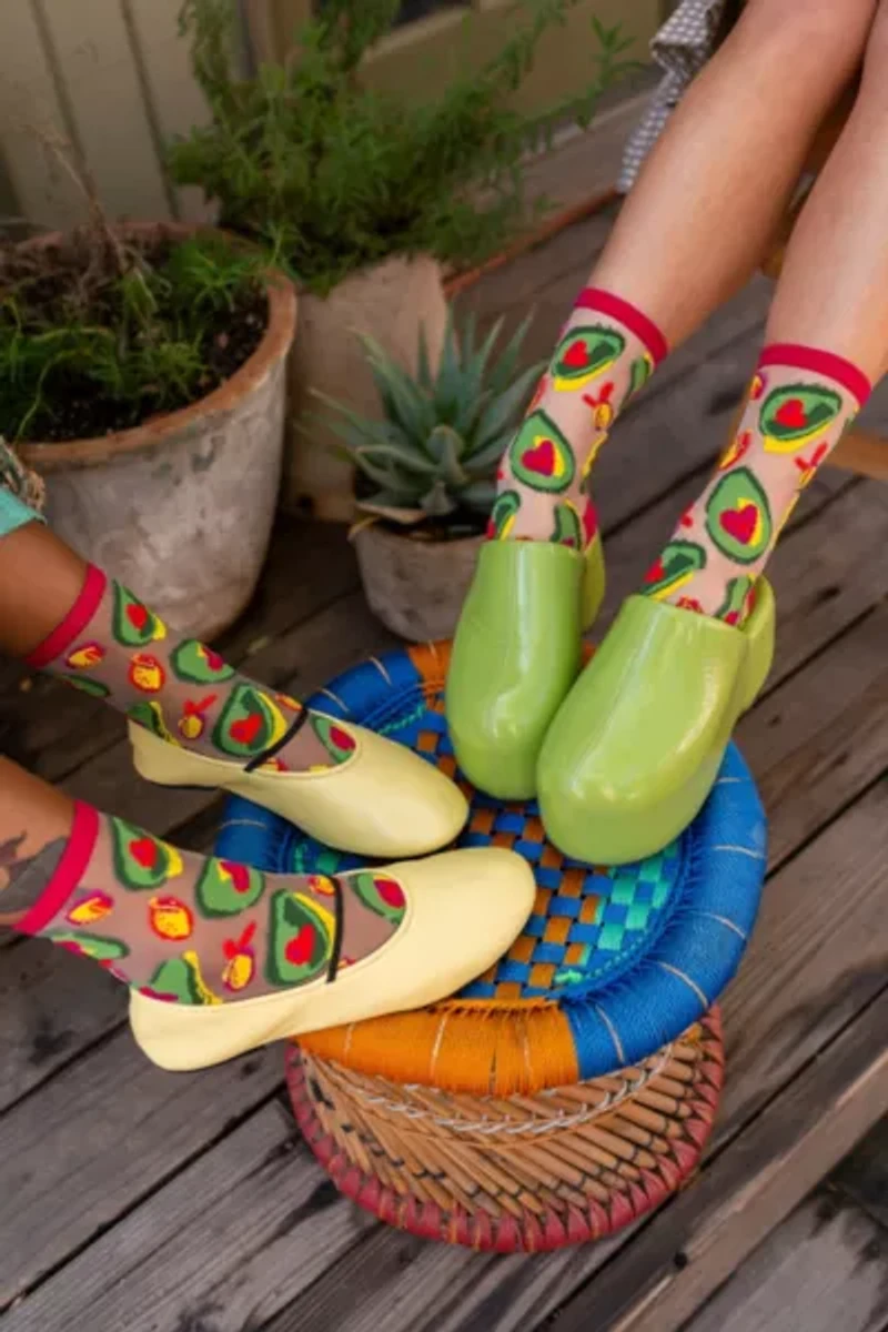 Sock Candy Avocado Lover Sheer Sock