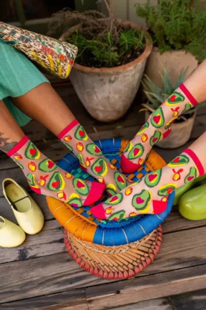 Sock Candy Avocado Lover Sheer Sock