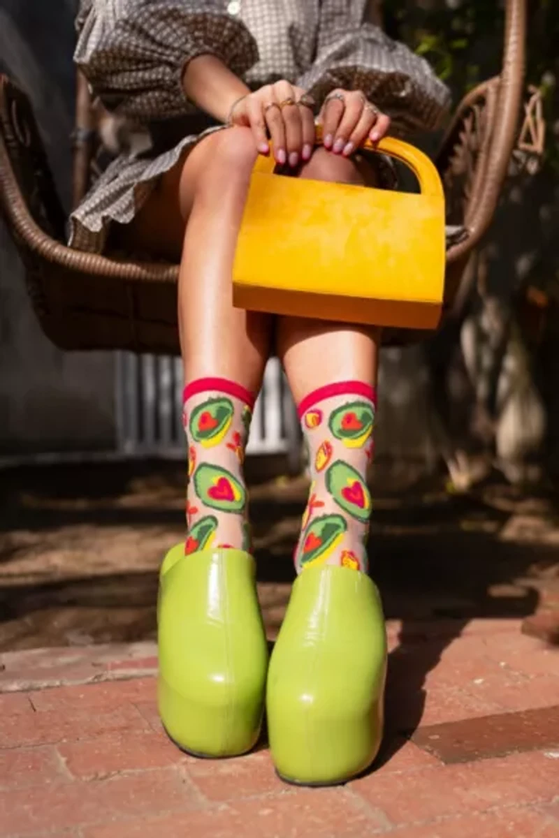 Sock Candy Avocado Lover Sheer Sock