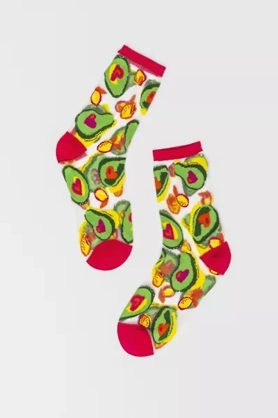Sock Candy Avocado Lover Sheer Sock