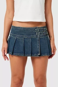 Abrand x Rip Curl 99 Pleated Denim Skirt