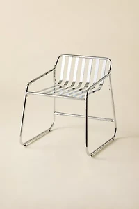 Boden Slatted Chrome Dining Chair - Set Of 2