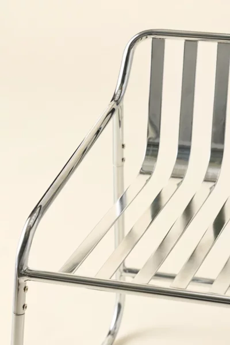 Boden Slatted Chrome Dining Chair - Set Of 2