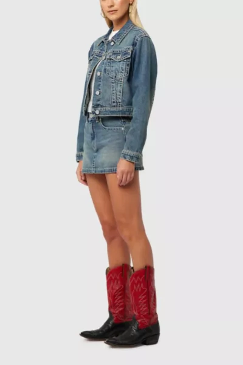 Abrand Crop Denim Jacket