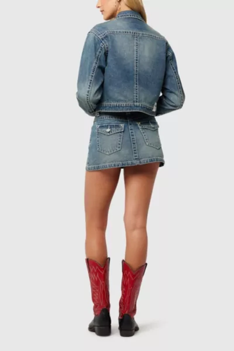 Abrand Crop Denim Jacket