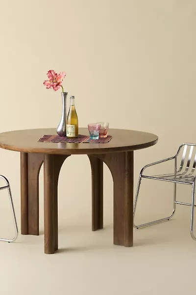 Carrie Round Mango Wood Dining Table