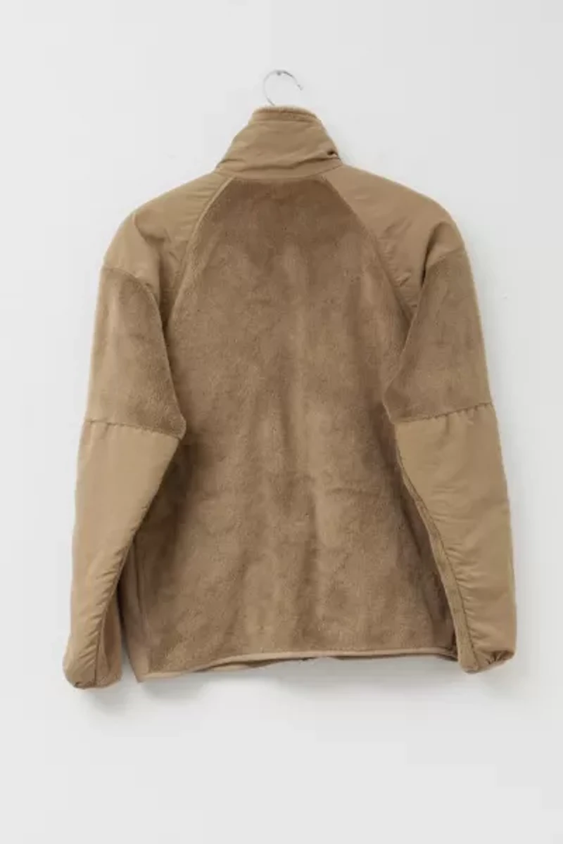Vintage Y2K Distressed Brown Technical Zipper Fleece Jacket