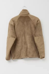 Vintage Y2K Distressed Brown Technical Zipper Fleece Jacket