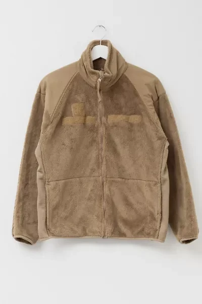 Vintage Y2K Distressed Brown Technical Zipper Fleece Jacket