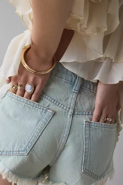 Embellished Cameo Ring Set