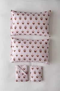 Wren Woodblock Floral Printed Sheet Set