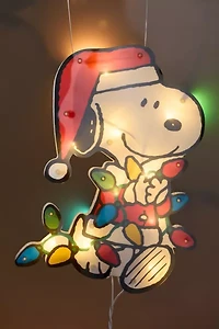 Peanuts Snoopy Pre-Lit Holiday Window Hanging