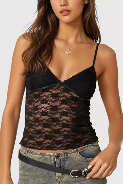 Edikted Eira Sheer Lace Tank Top