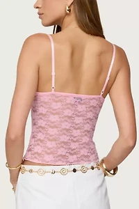 Edikted Eira Sheer Lace Tank Top