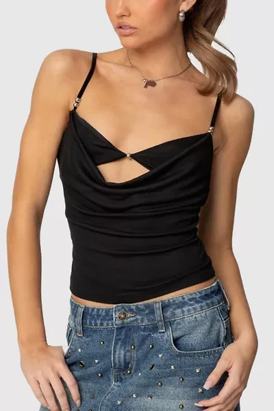 Edikted Layered Bra Cowl Neck Top