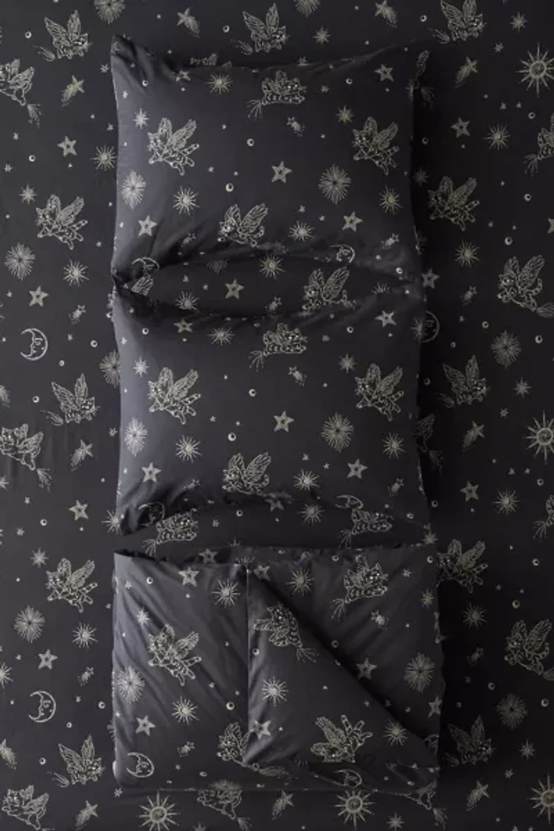 Cosmic Kitties Patterned Duvet Cover Set