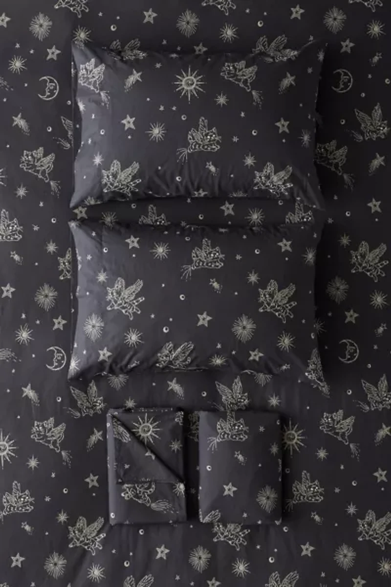 Cosmic Kitties Patterned Sheet Set