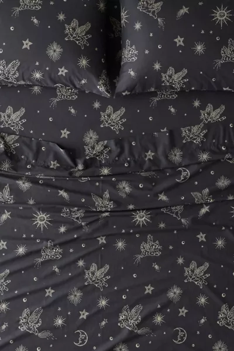 Cosmic Kitties Patterned Sheet Set