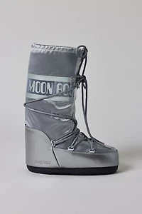 Moon Boot Women's Icon Glance Silver Satin