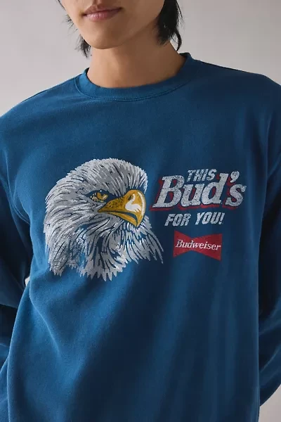 Budweiser Eagle Graphic Crew Neck Sweatshirt