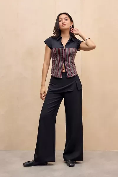 UO La Lune Hybrid Mini Skirt Layered Pant