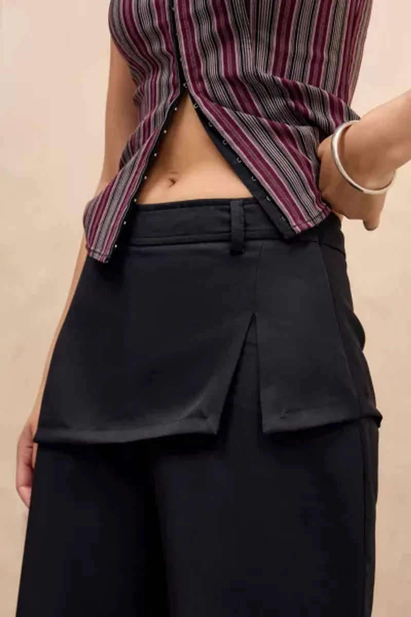 UO La Lune Hybrid Mini Skirt Layered Pant